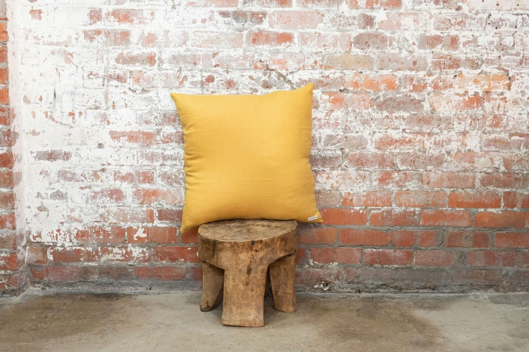 Linen European Pillowcase in Mustard - Pillowcase