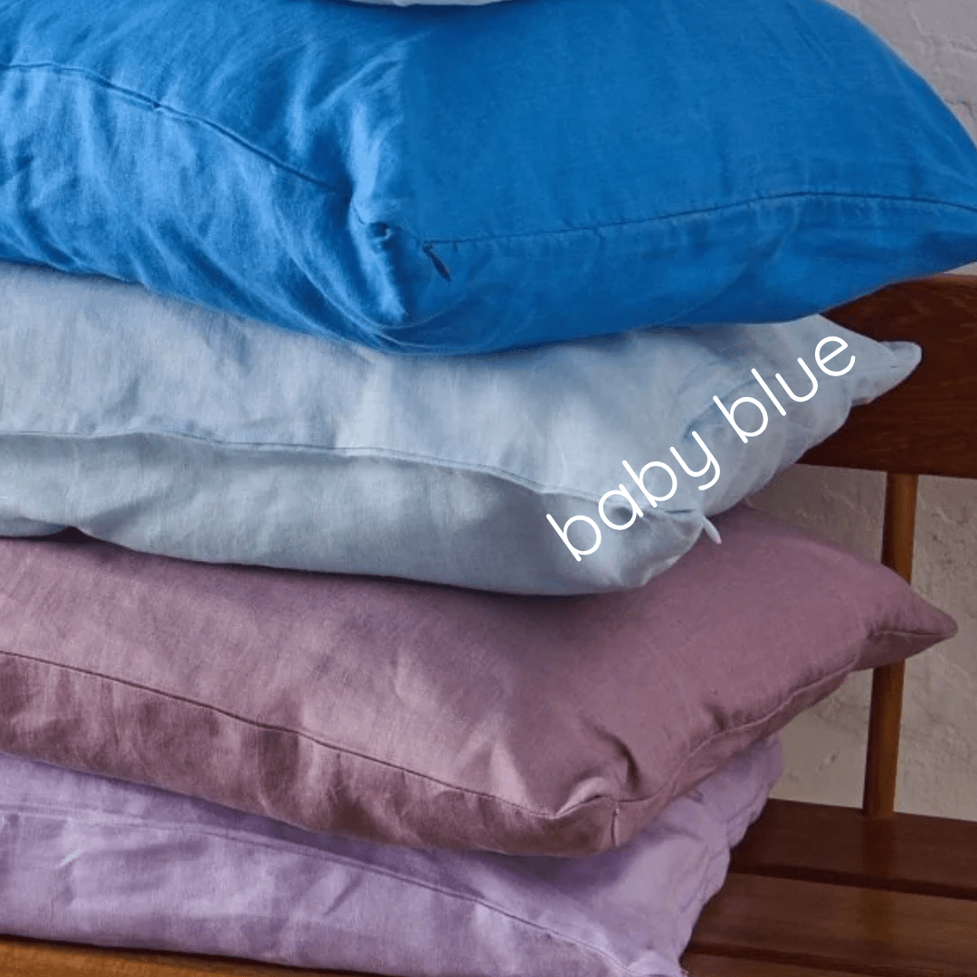 Linen Pillowcase in Baby Blue - Pillowcase