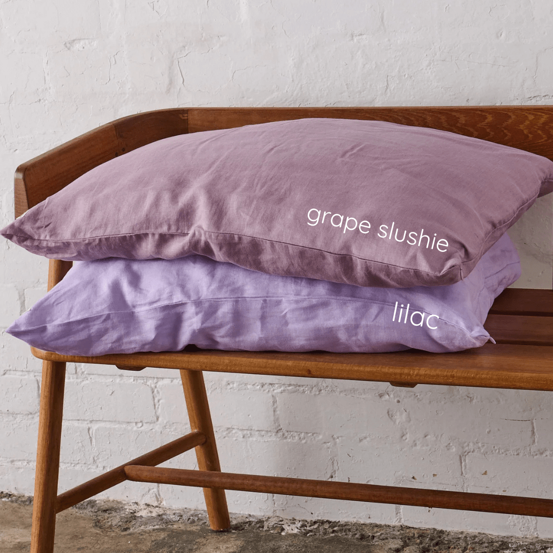 Linen Pillowcase in Grape Slushie - Pillowcase