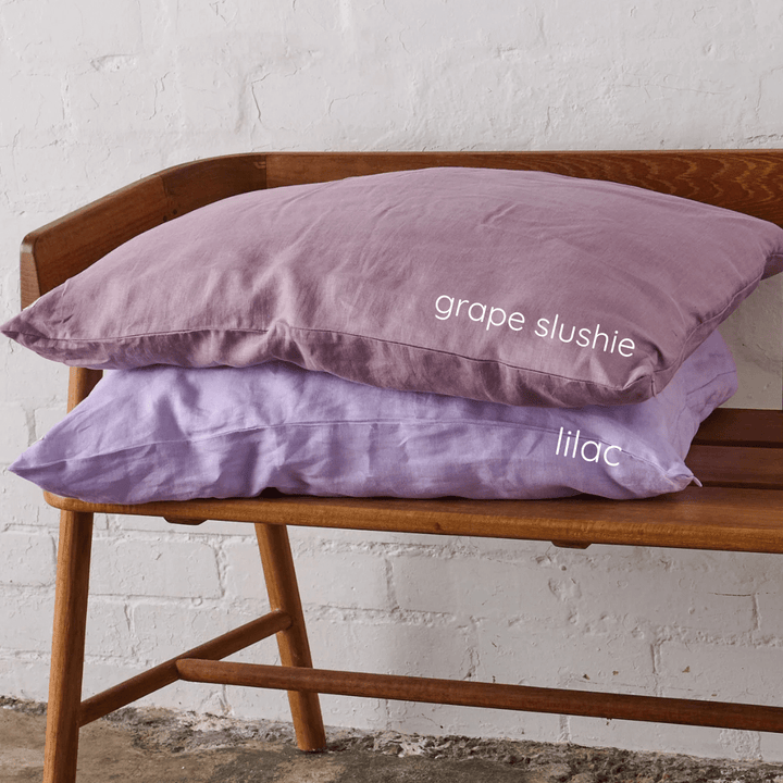 Linen Pillowcase in Grape Slushie - Pillowcase