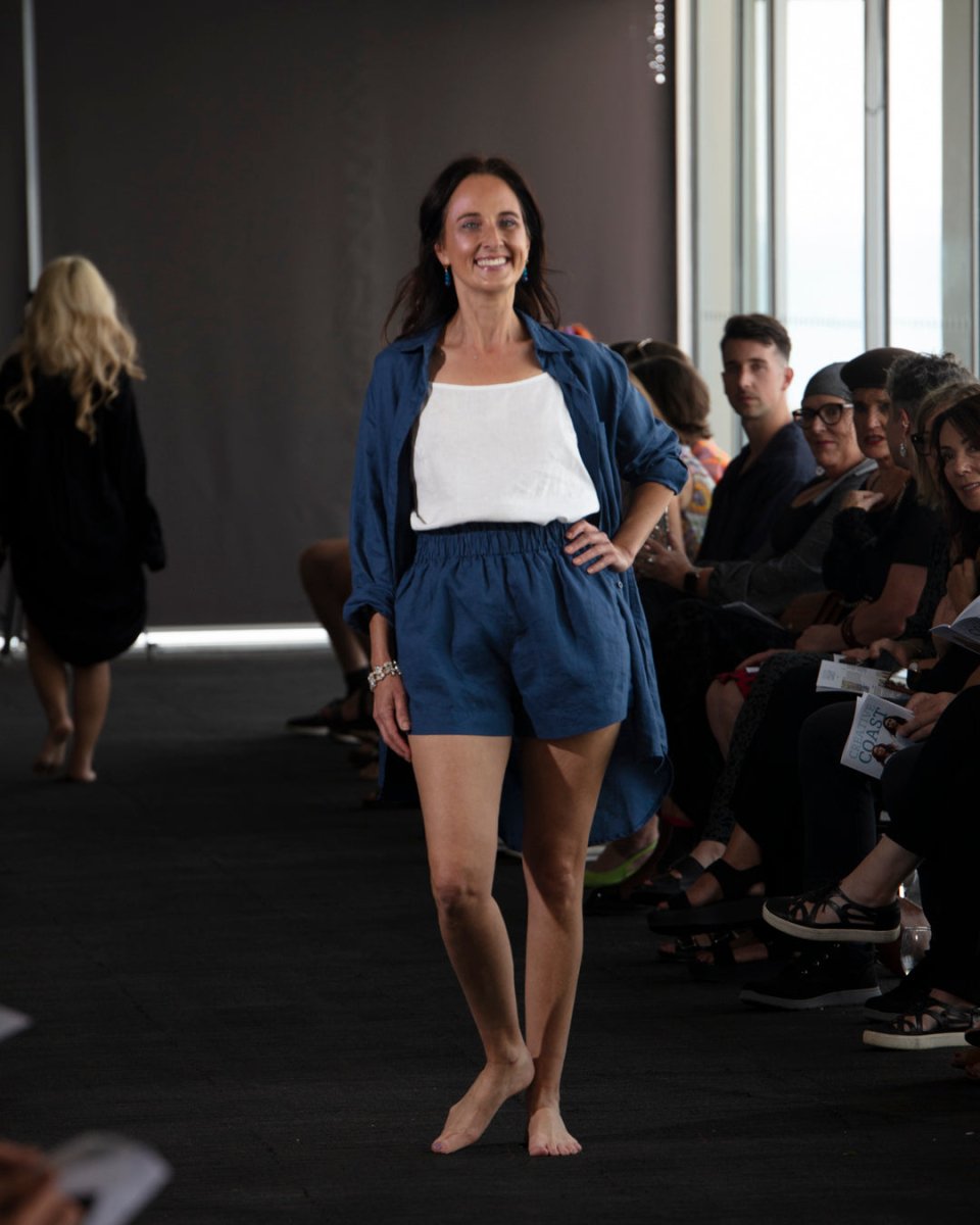 Linen Short - Navy - Linen Shorts