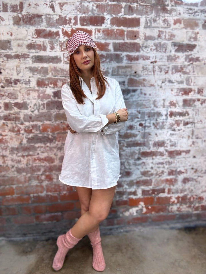 Long White Linen Shirt - Shirt