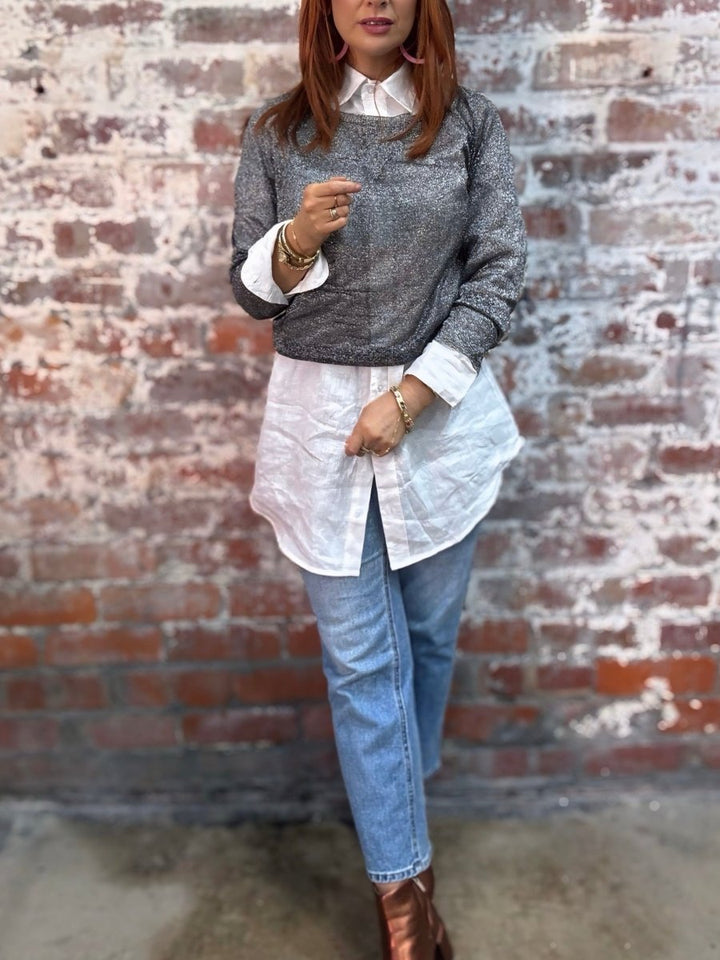 Long White Linen Shirt - Shirt