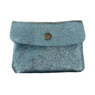 Maison Fanli Coin Purse in Metallic Aqua - Purse