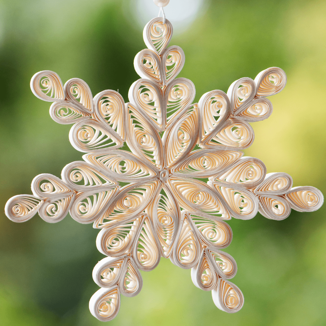 Nordic Rooms - Quilling Snowflake Paper Ornament in Off White - Christmas Decorations