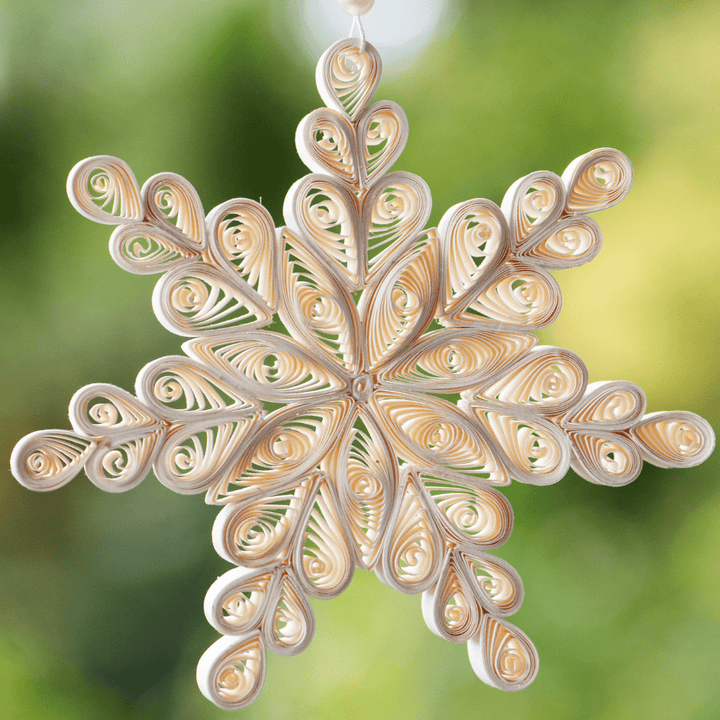 Nordic Rooms - Quilling Snowflake Paper Ornament in Off White - Christmas Decorations