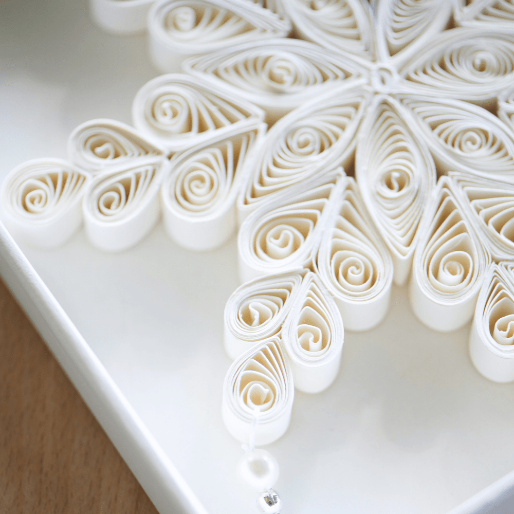 Nordic Rooms - Quilling Snowflake Paper Ornament in Off White - Christmas Decorations