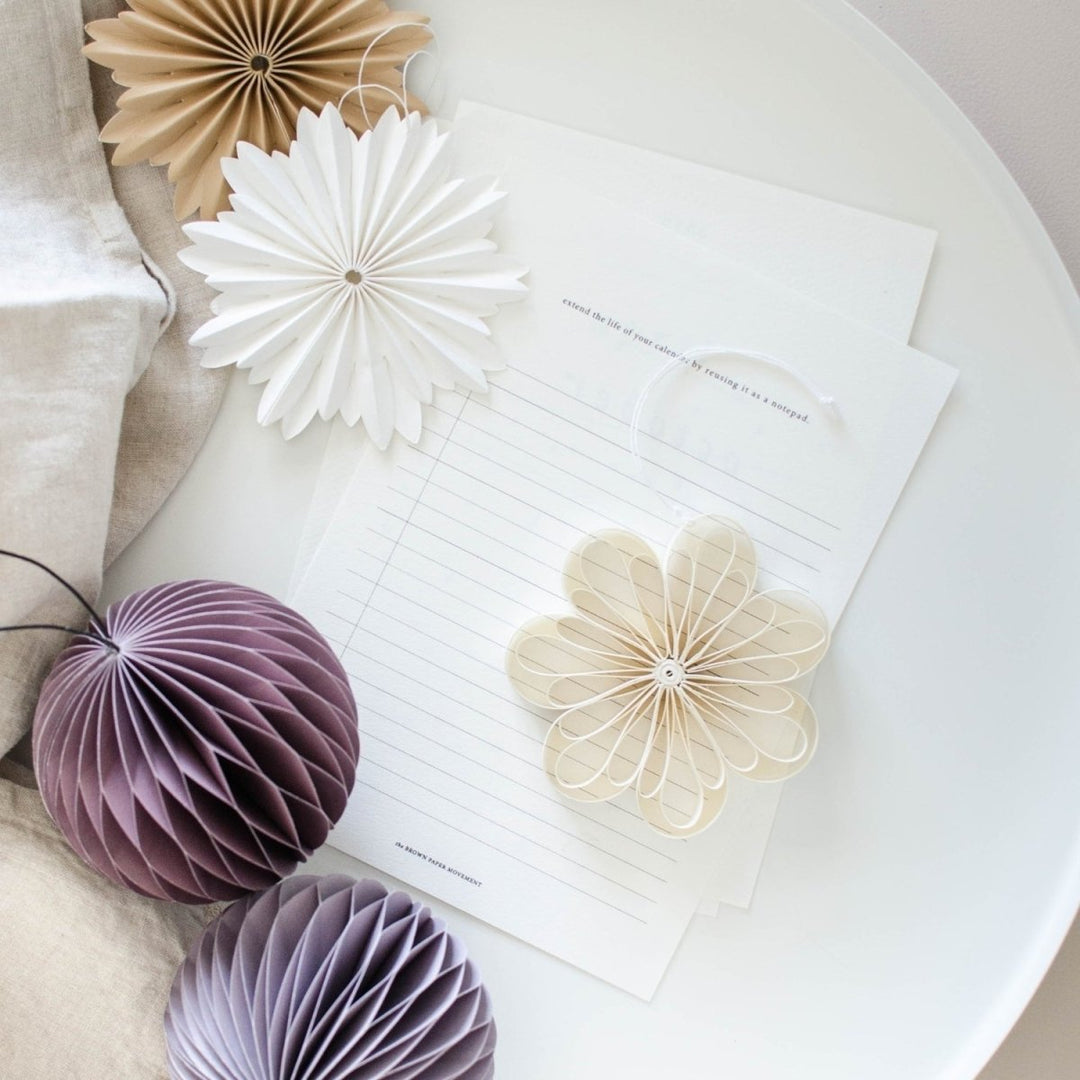 Nordic Rooms - Quilling Star Trio Paper Ornament in Off White - Christmas Decorations