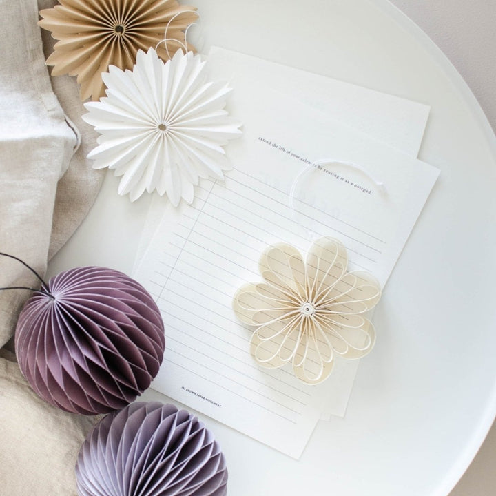 Nordic Rooms - Quilling Star Trio Paper Ornament in Off White - Christmas Decorations