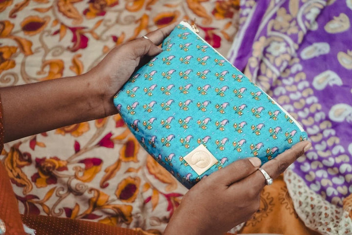 Offspring Project - Bollywood Fabric Beauty Bag - Fabric Purse