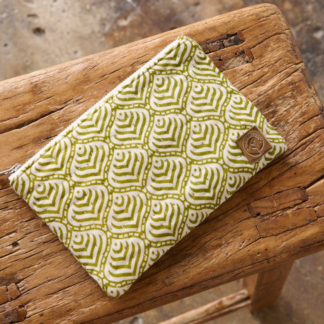 Offspring Project - Fabric Purse in Olive Swirl - Fabric Purse