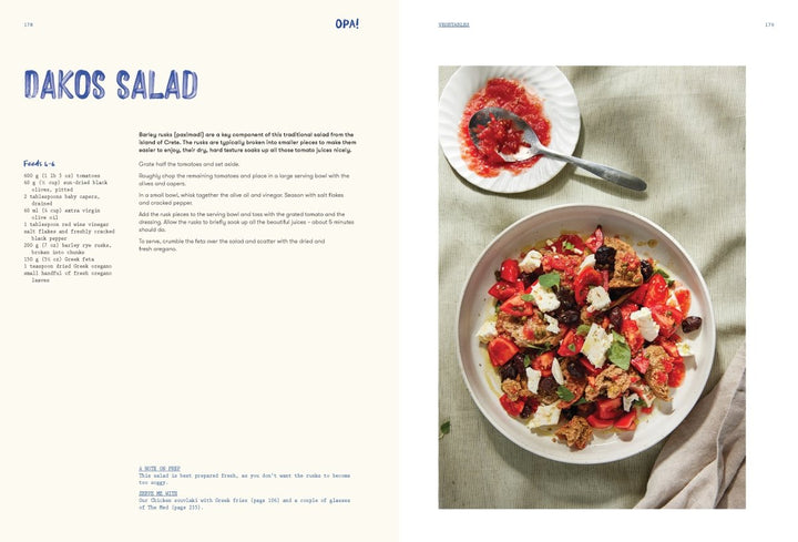 OPA! Recipes inspired by Greek Tavernas - Cookbook