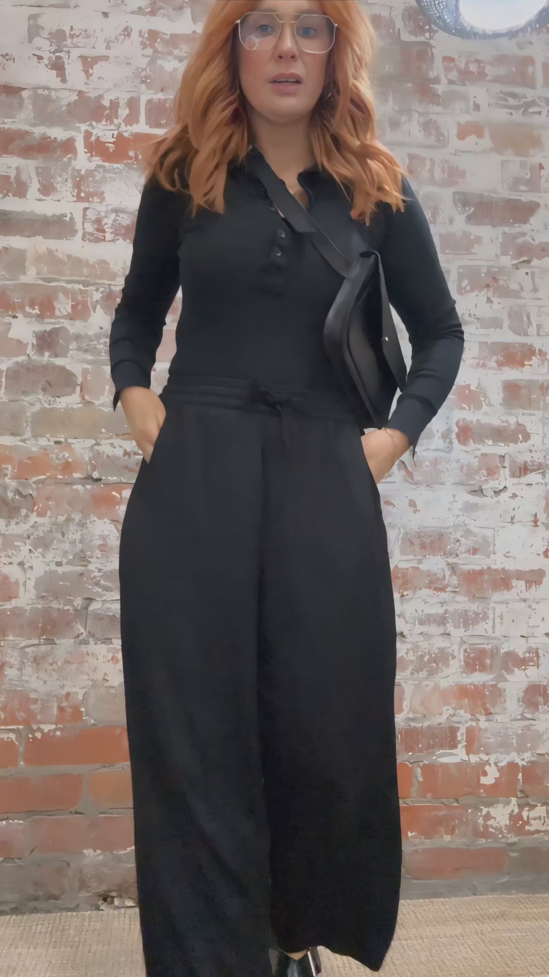 Straight Leg Pant in Black Bamboo