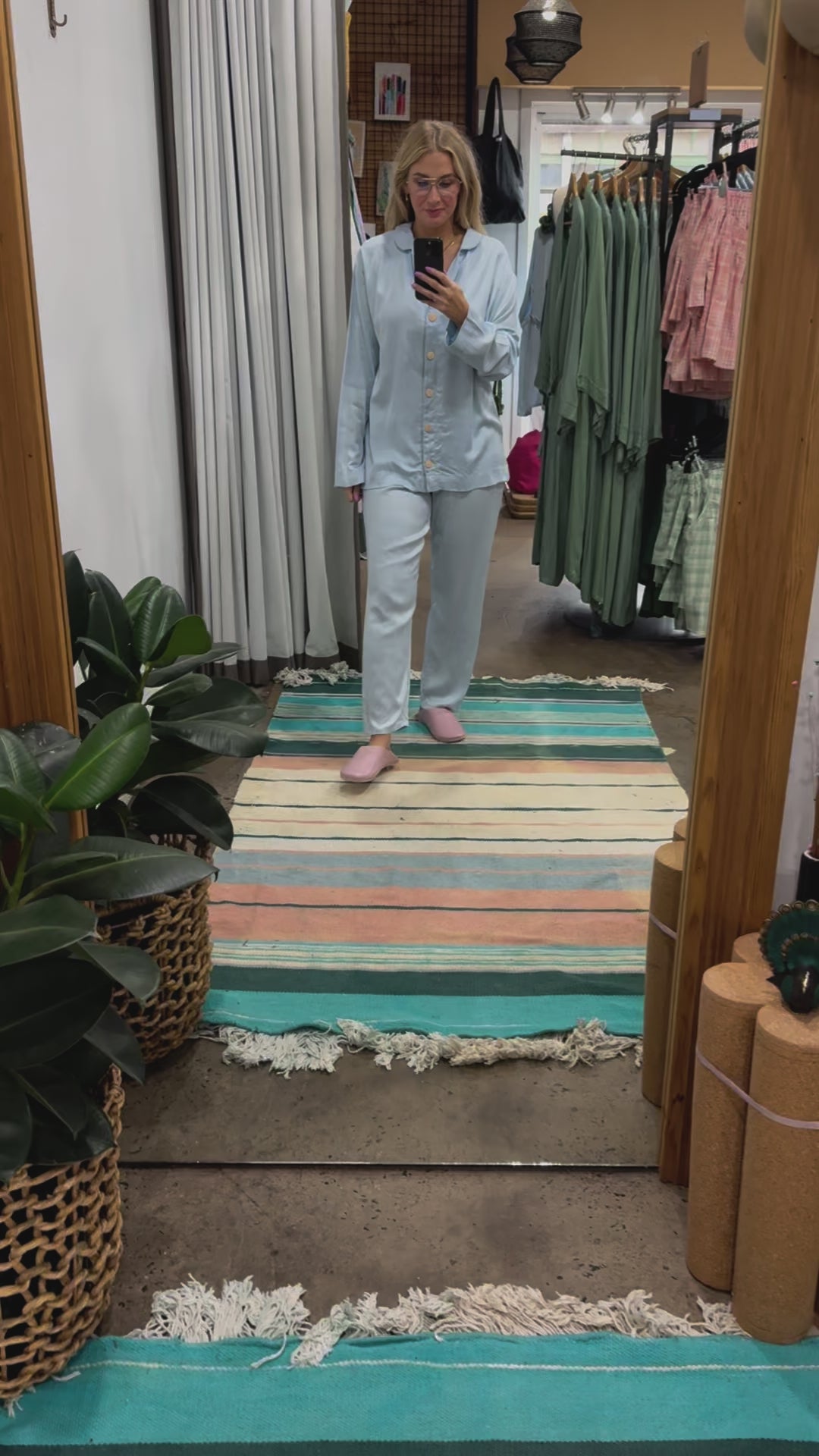 Bamboo Pyjama - Classic Set in Baby Blue