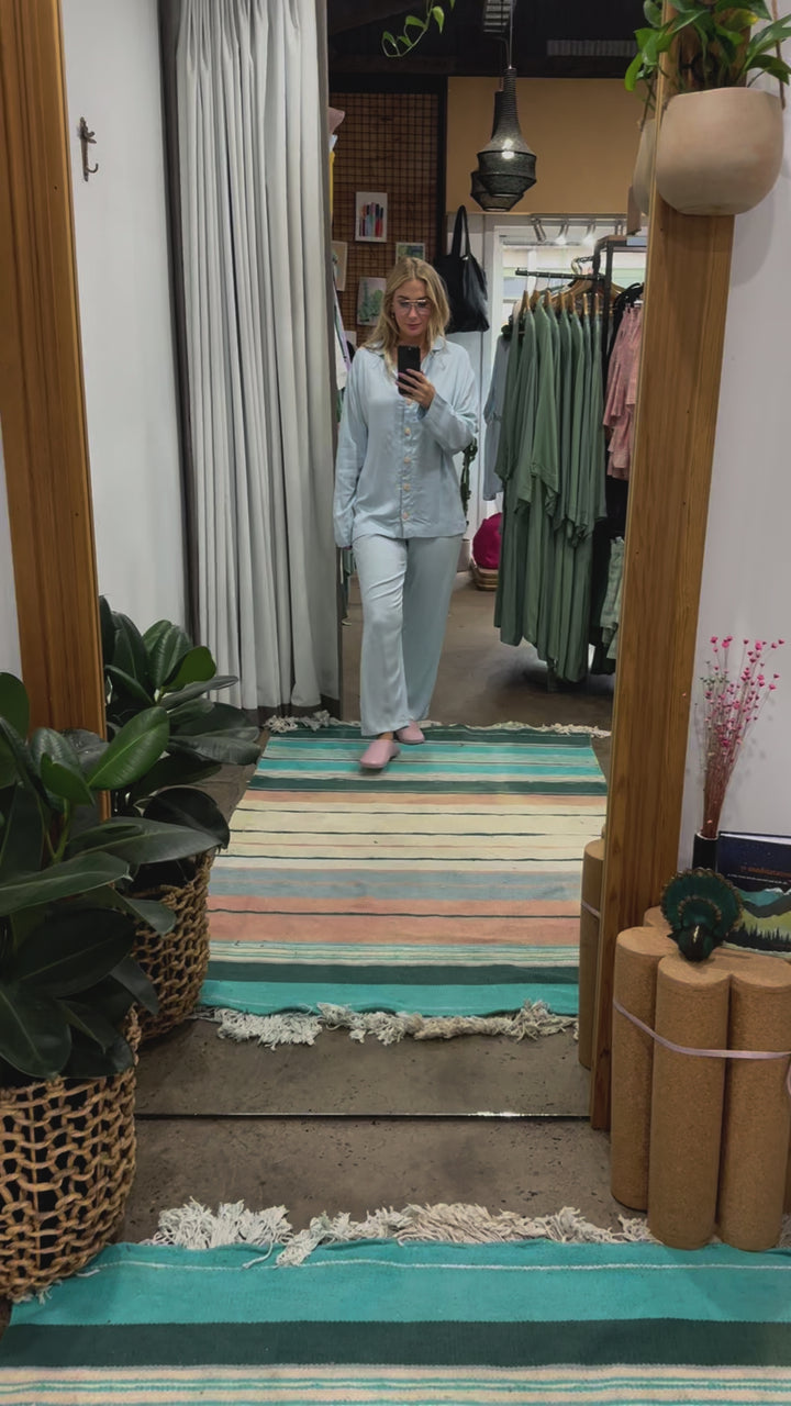 Bamboo Pyjama - Classic Set in Baby Blue