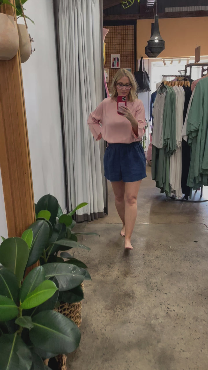 Bamboo Long Sleeve Top in Pink