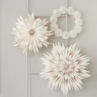 Snowflake Christmas Ornament by Nordic Rooms - Flaxseed Edge - Christmas Decorations