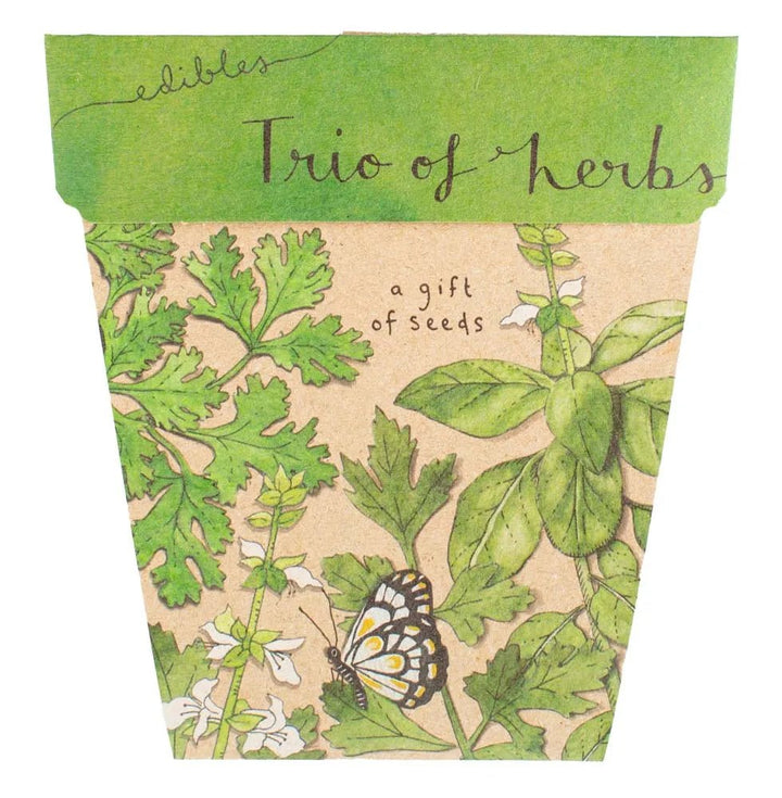 Sow n Sow Gift of Seeds - A Trio Of Herbs - Greeting Card