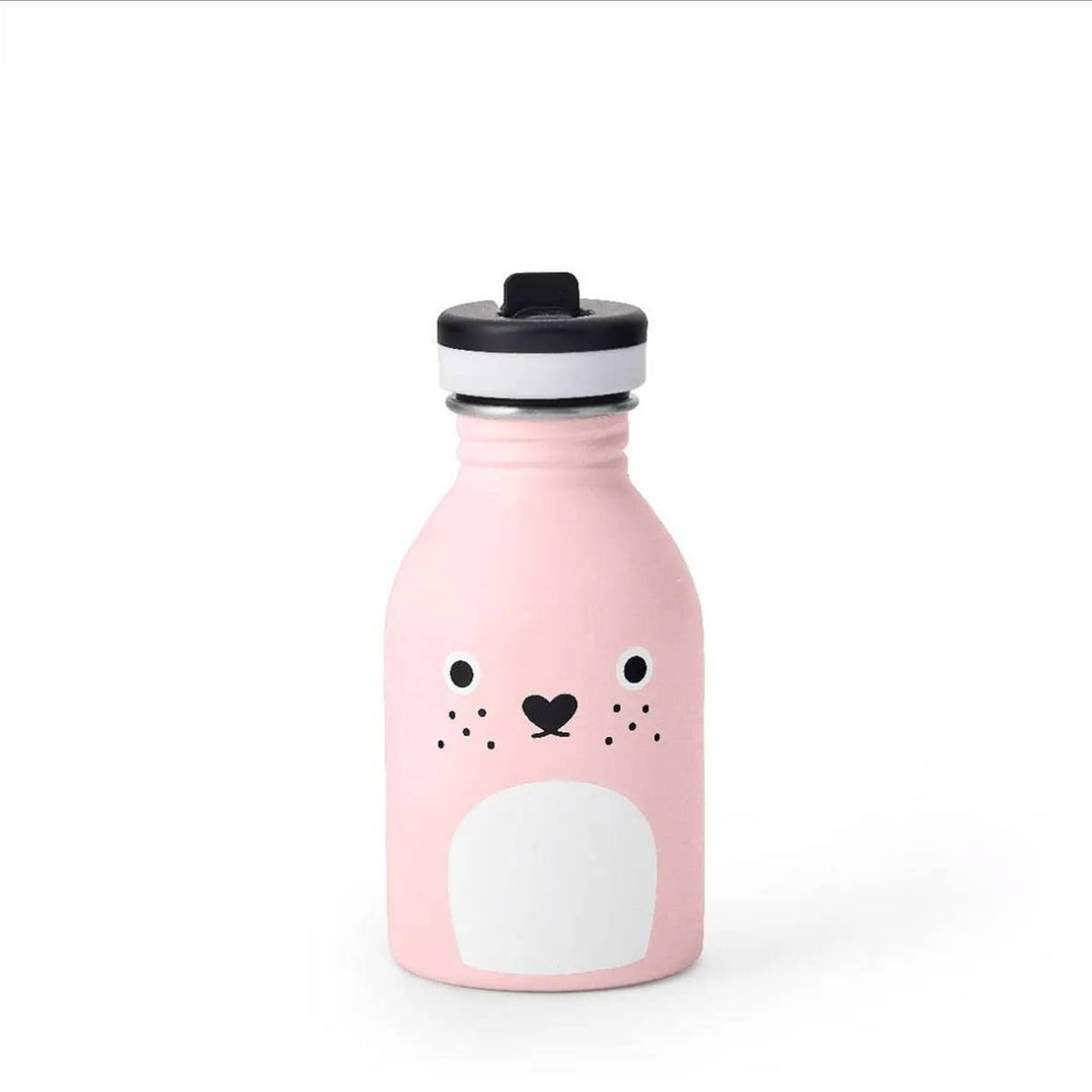Noodoll Stainless Steel Water Bottle - Ricecarrot Rabbit in Pink - Drinkware