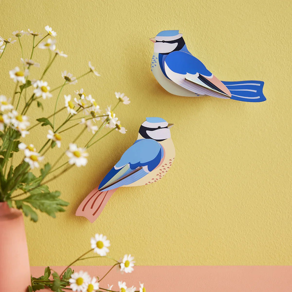Studio Roof Wall Art: Blue Tits Garden Birds - For the wall