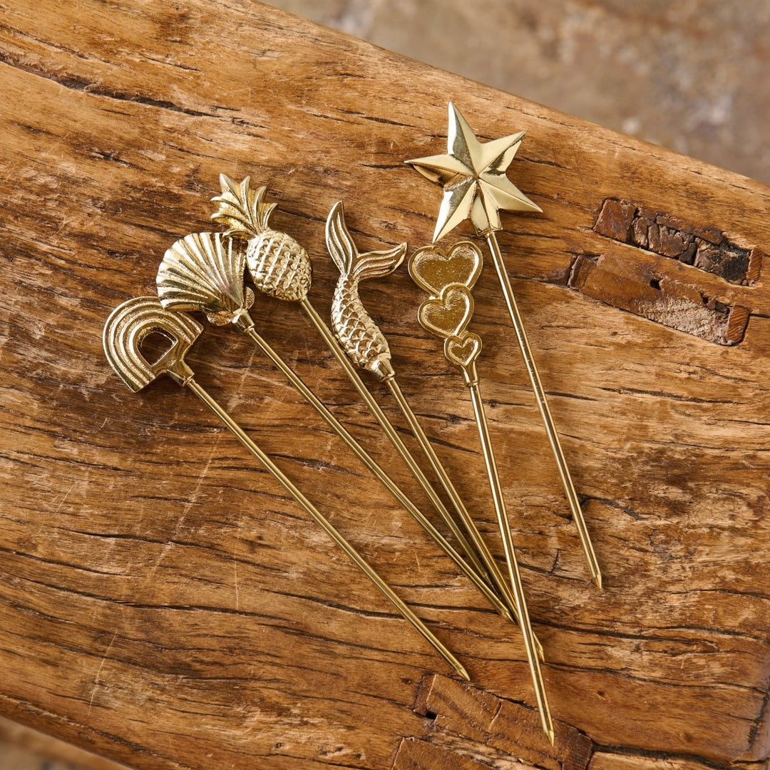 Swizzle Stick in Brass - Brass