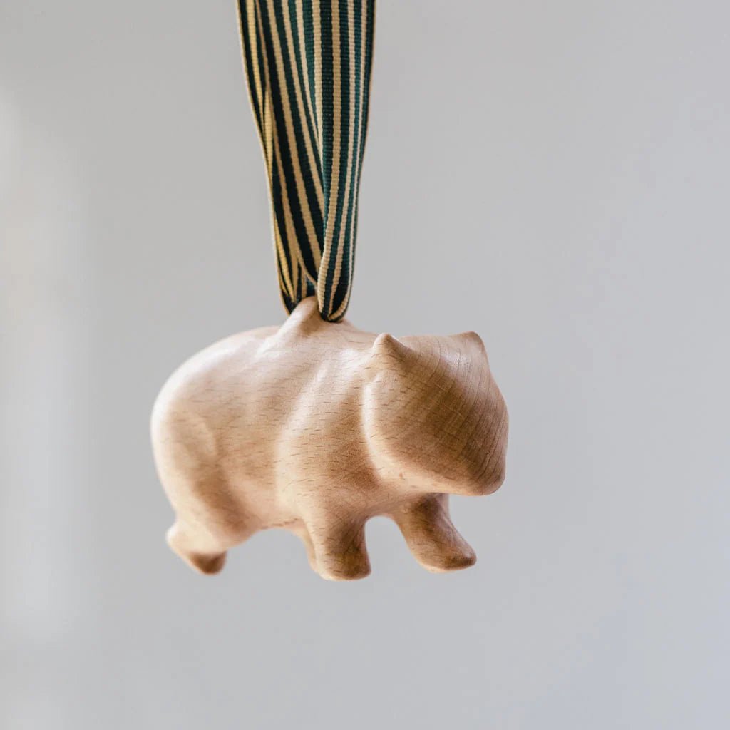 Wombat – Beechwood Ornament by Joey - Christmas Decorations