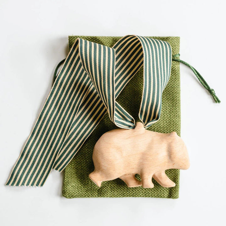 Wombat – Beechwood Ornament by Joey - Christmas Decorations