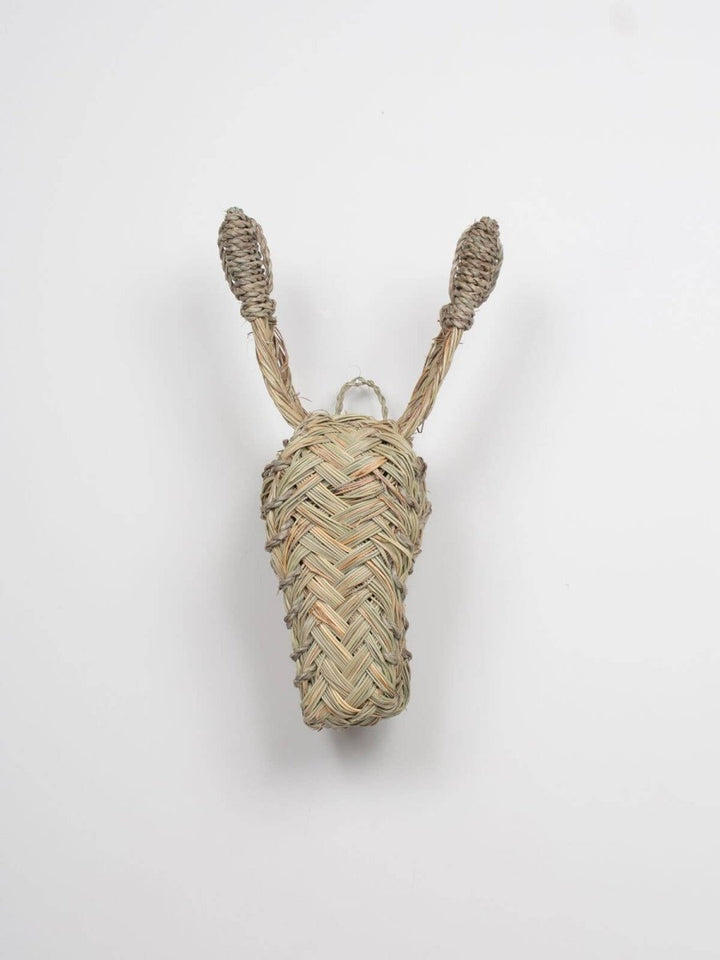 Woven Animal Head - Donkey - For the wall