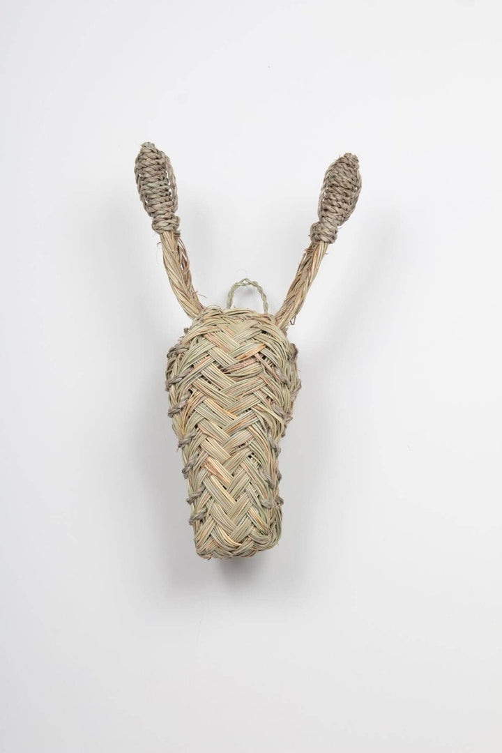 Woven Animal Head - Donkey - For the wall