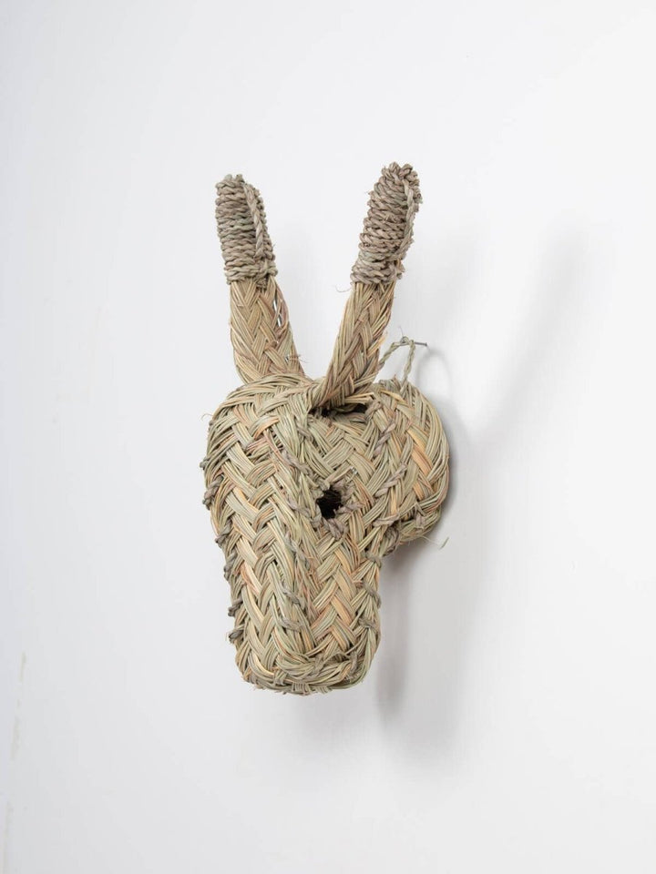 Woven Animal Head - Donkey - For the wall