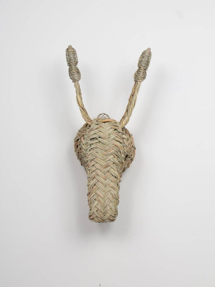 Woven Animal Head - Donkey - For the wall
