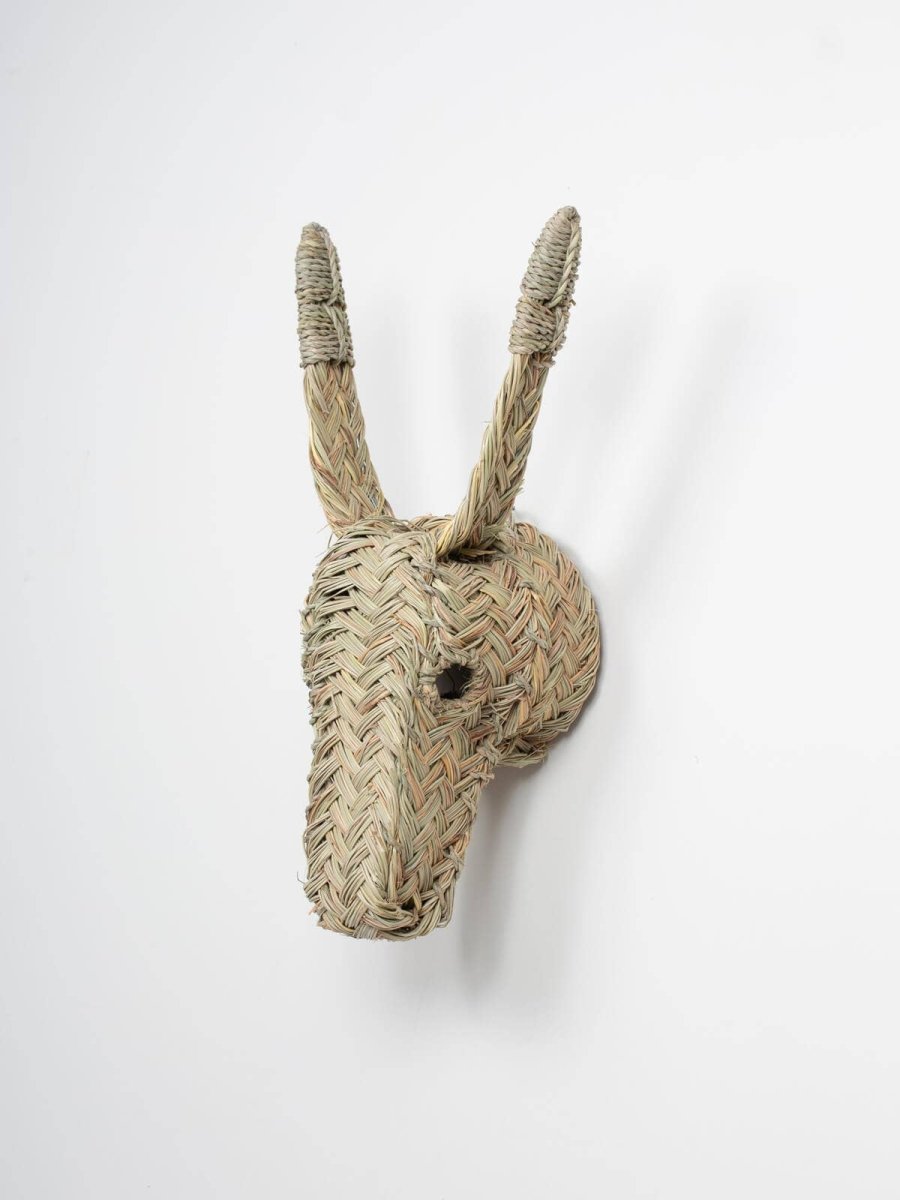 Woven Animal Head - Donkey - For the wall