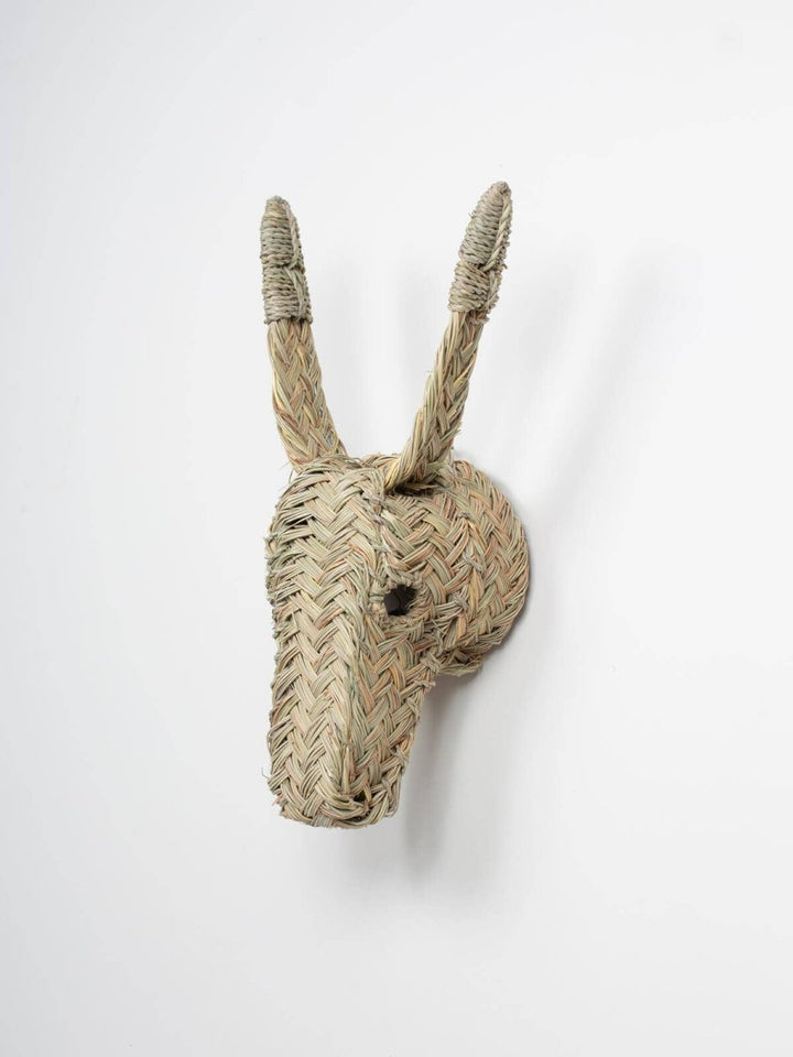 Woven Animal Head - Donkey - For the wall