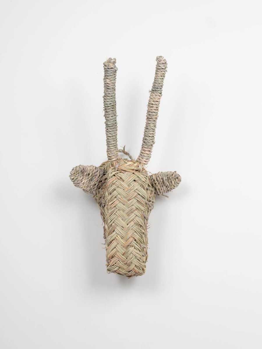 Woven Animal Head - Gazelle - For the wall