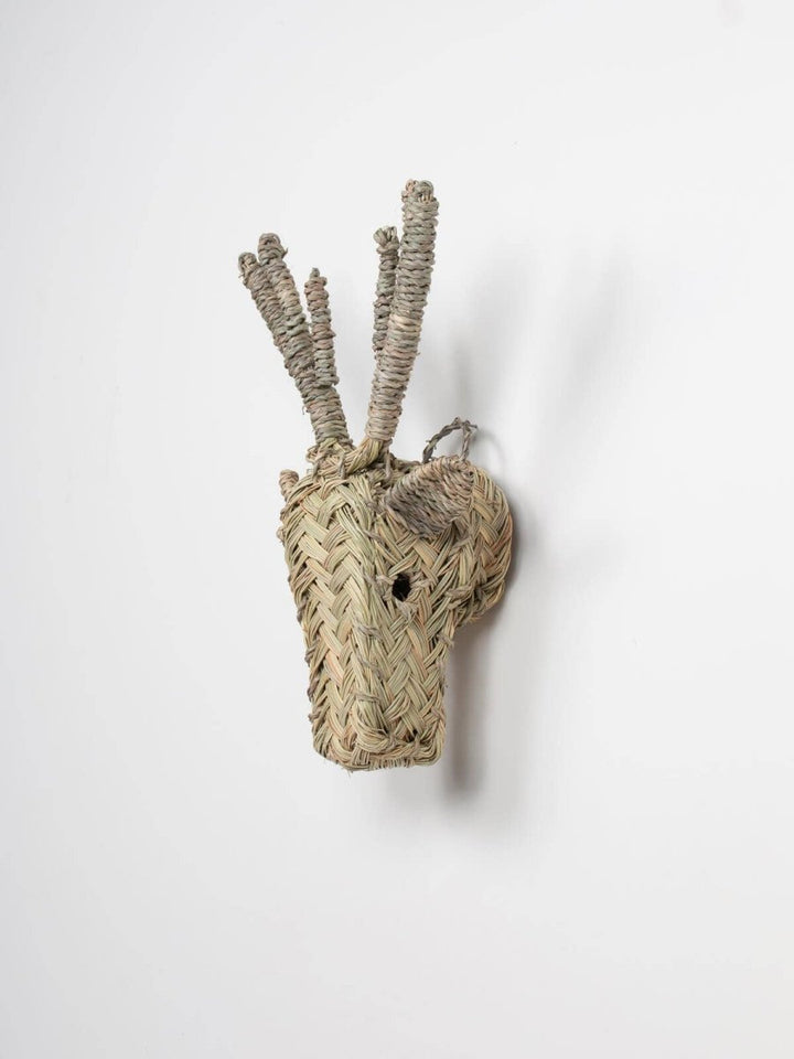 Woven Animal Head - Stag - For the wall