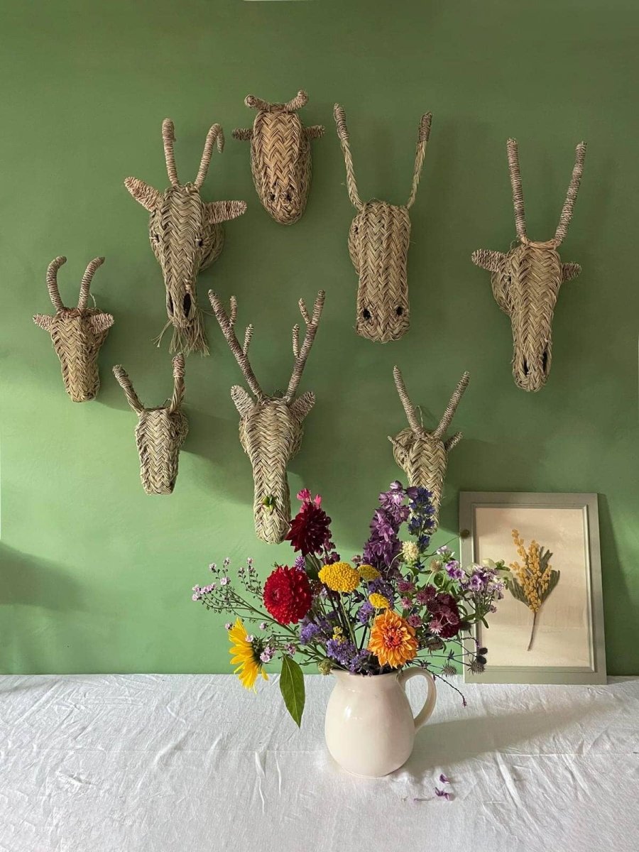 Woven Animal Head - Stag - For the wall