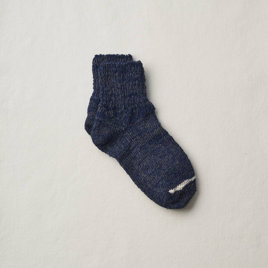 Yahae Organic Cotton Ankle Socks in Navy - Socks