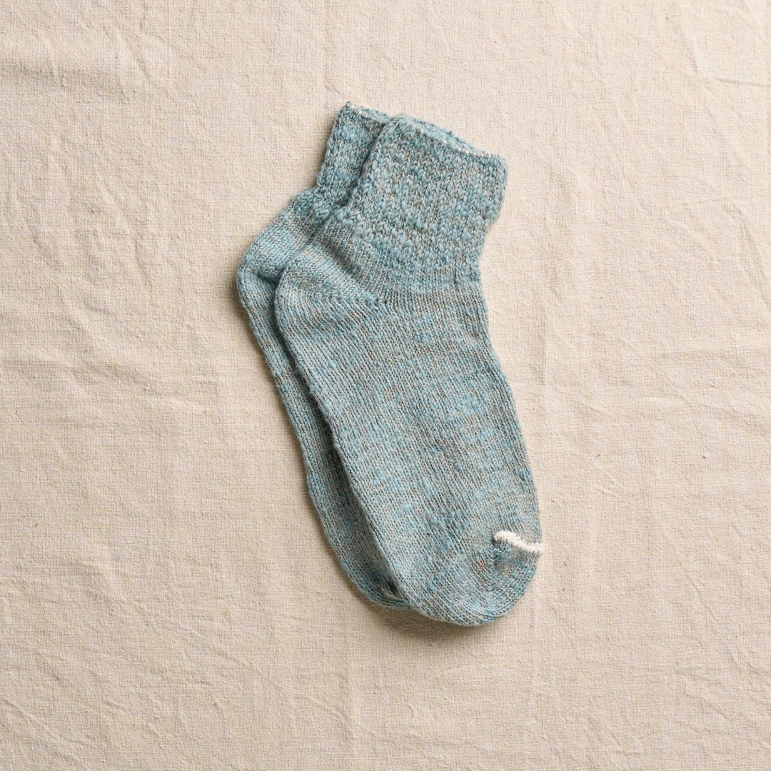 Yahae Organic Cotton Ankle Socks in Pale Blue - Socks