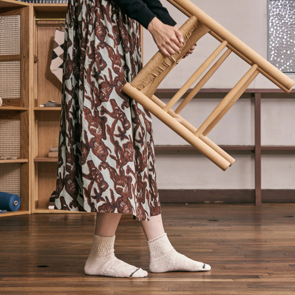 Yahae Organic Cotton Ankle Socks: Natural - Socks