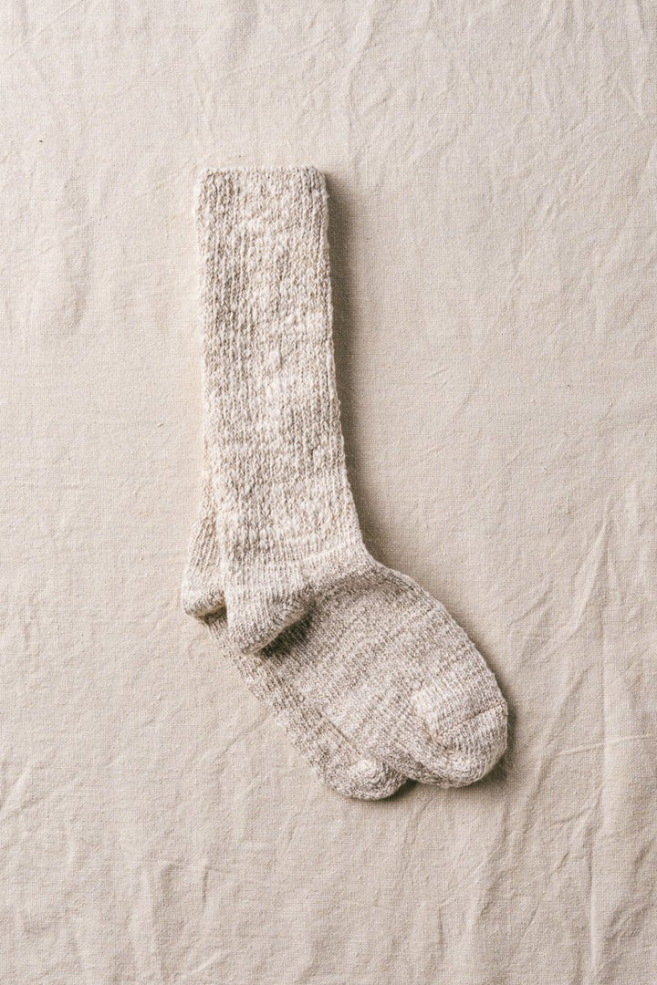 Yahae: Organic Cotton Slipper Socks in Green - Socks