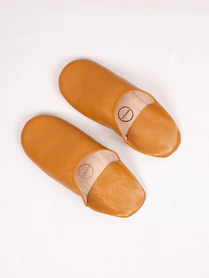 Babouche Moroccan Slippers - Ochre - Slippers