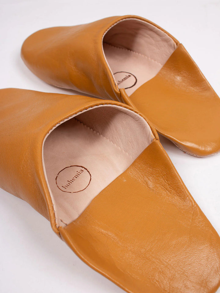Babouche Moroccan Slippers - Ochre - Slippers