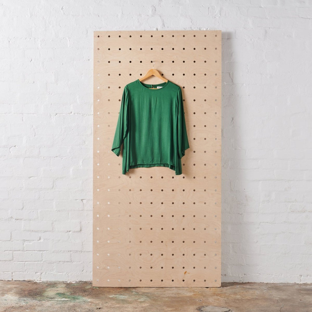Bamboo Long Sleeve Top in Hunter Green - Separates