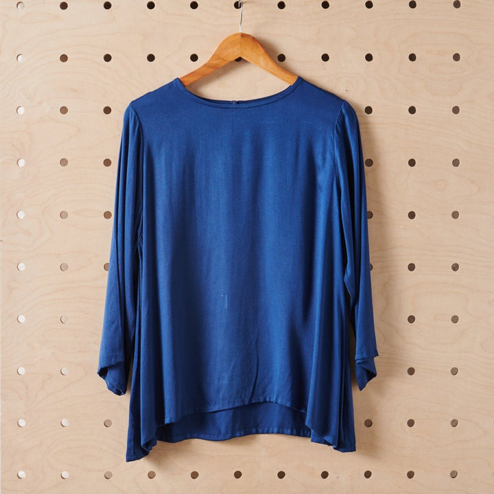 Bamboo Long Sleeve Top in Navy - Separates