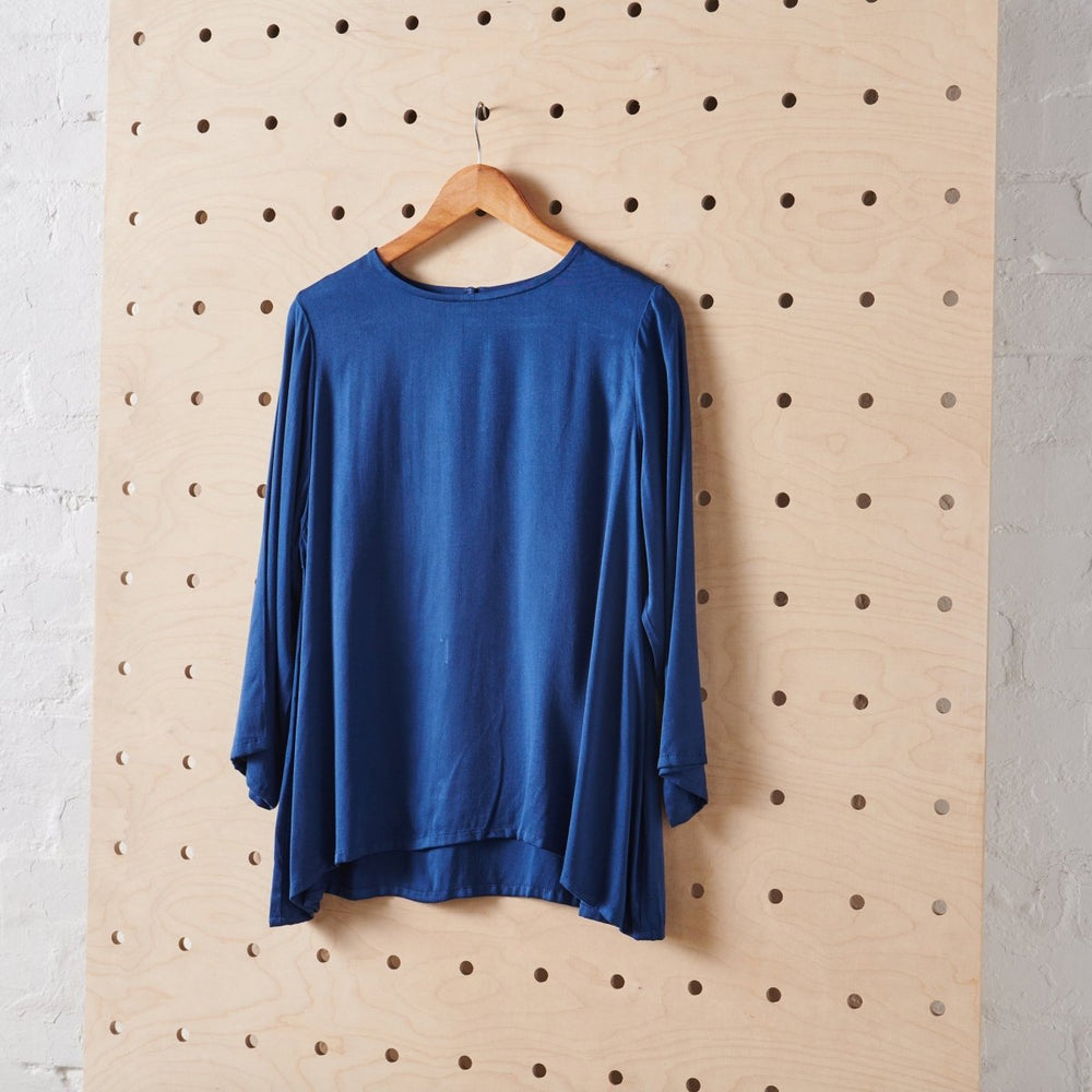 Bamboo Long Sleeve Top in Navy - Separates