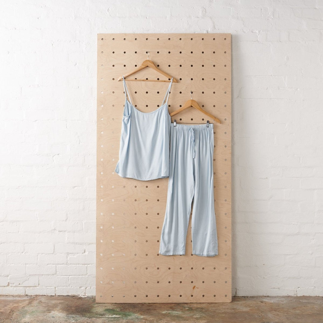 Bamboo Pyjama Set - Cami and Pant in Baby Blue - Pyjamas
