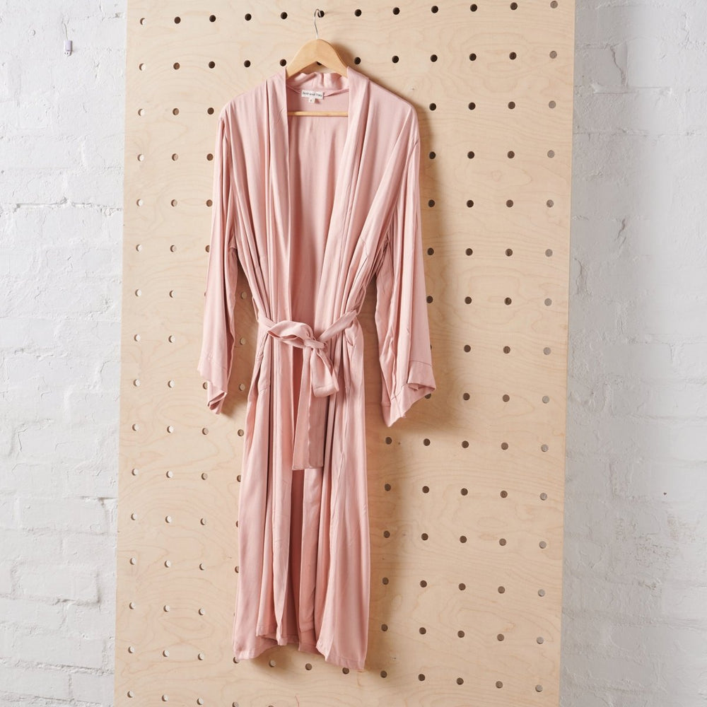 Bamboo Robe in Pink - Long Length-Jade and May-Bathrobe-Jade and May