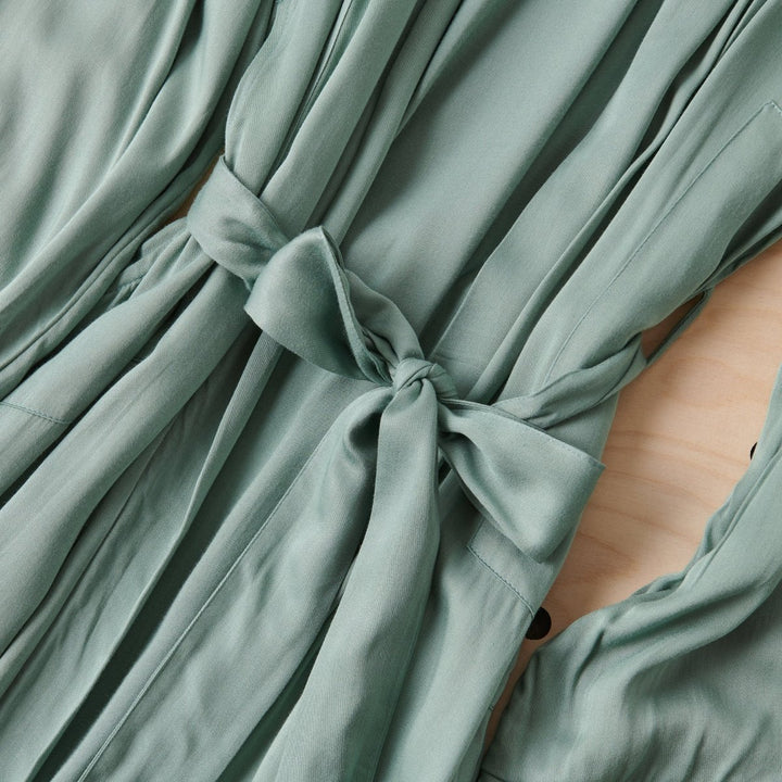 Bamboo Robe in Sage Green - Bathrobe - Soft as silk fabric