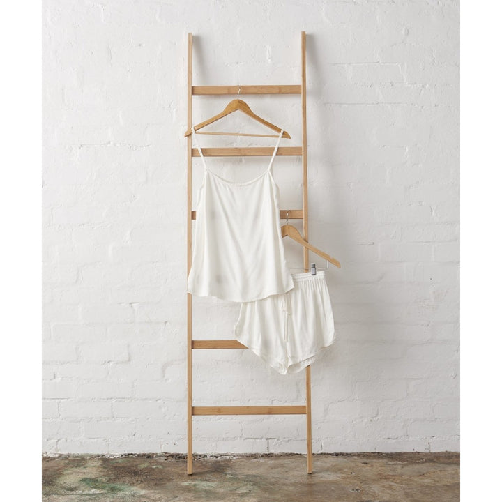 Bamboo Pyjama Set - Cami & Shorts in White - Pyjamas