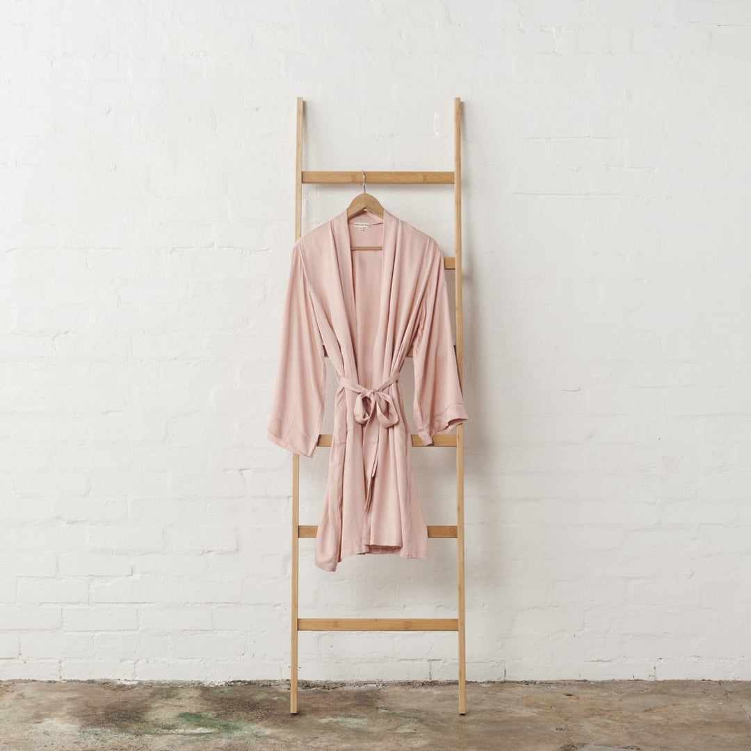 Bamboo Robe in Pink - Bathrobe
